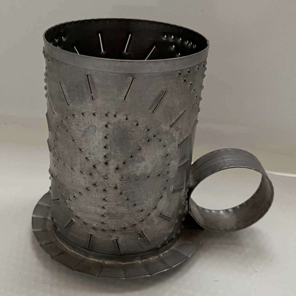 New Mexico Spanish Tin Candle Holder